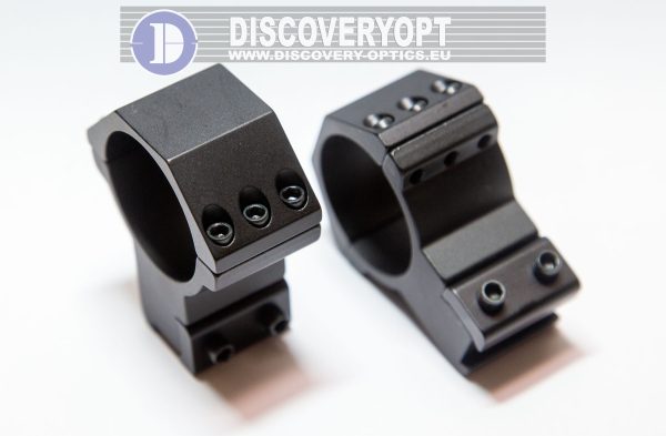 Discoveryopt 3-screw high scope mount for 34mm tube to 11mm rail