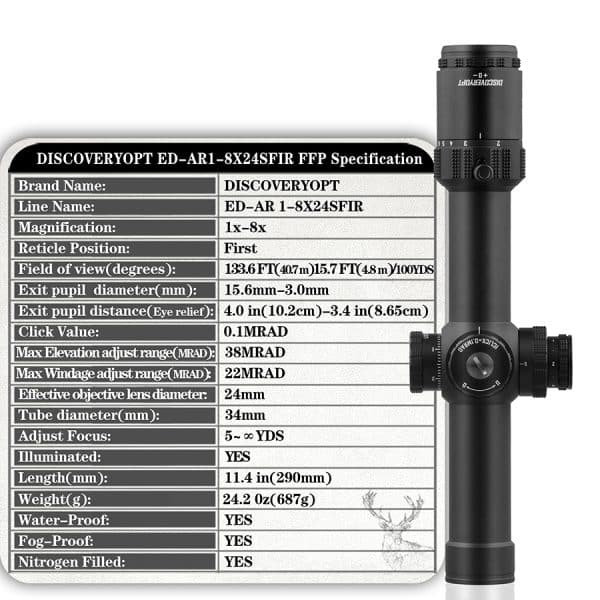 Discoveryopt ED AR 1-8X24SFIR Céltávcső