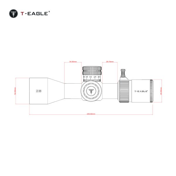 T-Eagle ZS 3-12X44FFP IR Céltávcső