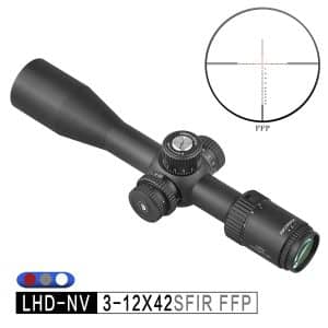 Discoveryopt LHD NV 3-12X42SFIR FFP 1/4MOA Oldalparallaxos céltávcső