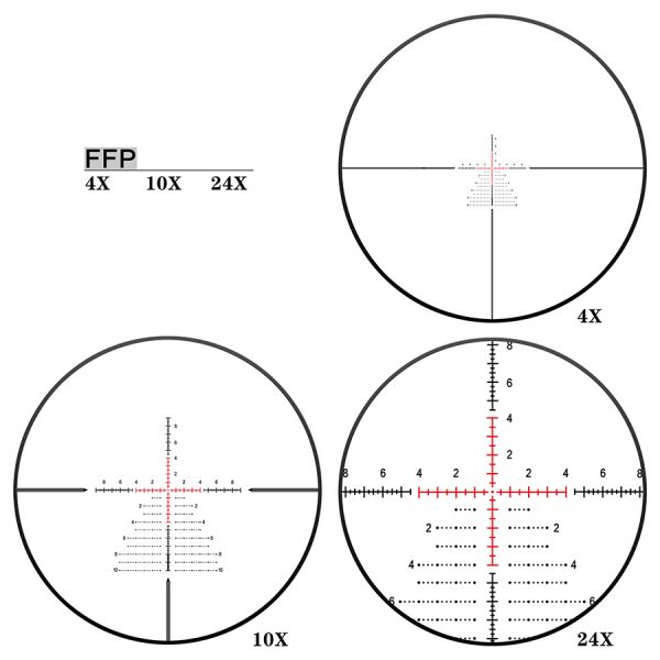 DISCOVERYOPT HD GEN II 4-24X50SFIR FFP L 1/10MIL Oldalparallaxos céltávcső