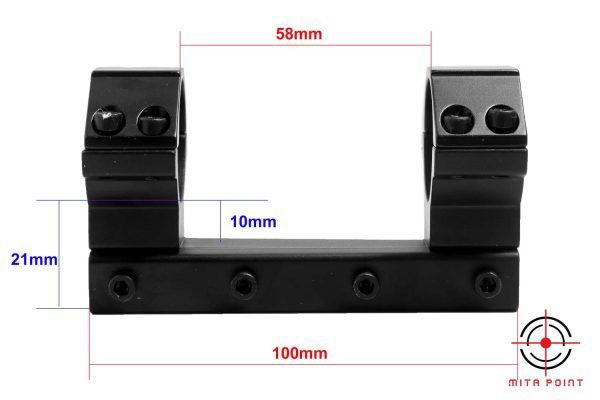 MitaPoint Céltávcső szerelék, egyrészes, magas, 30mm-es tubusra 11mm-es sínhez